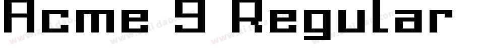 Acme 9 Regular Bold字体转换